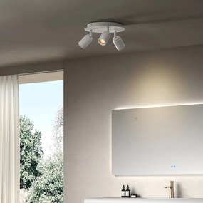 Spot modern pentru baie alb cu 3 lumini IP44 - Ducha