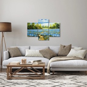Tablou - Drum de câmp, pictură în ulei (90x60 cm)