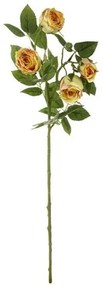 Floare artificială Trandafir galben, 4 flori, 20 x15 x 70 cm