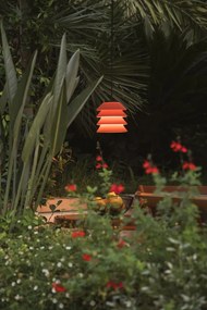 Pendul iluminat exterior din silicon IP65 TOBA orange