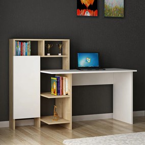 Birou Slate Alb - Oak 120x60x112 cm