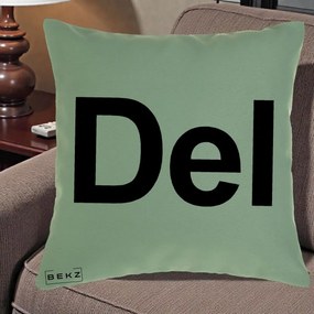 Perna Personalizata Tasta Del Tipografie Bold, 40x40 cm, Verde, Husa Detasabila, Perna Inclusa, BEKZ®