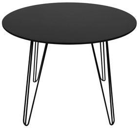Masa de dining rotunda HARRY 100x100, negru