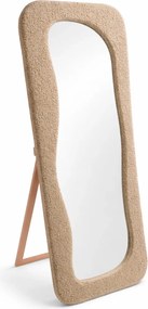 Oglindă decorativa - Montare podea, perete sau montare independenta, cu rama pluș și picior de susținere, 160x60 cm