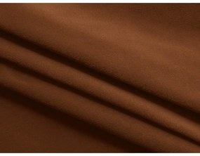 Pat matrimonial teracotă tapițat cu spațiu de depozitare cu somieră 140x200 cm Kiana – Makamii