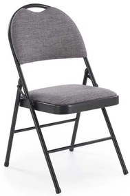 Scaun pliabil Dover, gri / negru