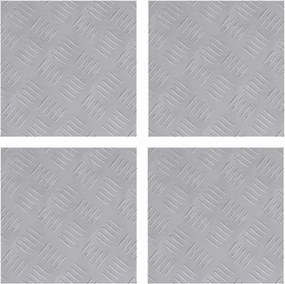 vidaXL Trepte Pătrat 4 pcs Argintiu 30 x 30 cm Aluminiu