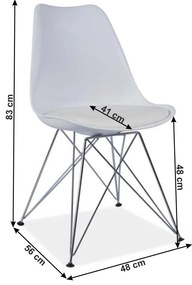 Scaun sufragerie Melany (alb). 1029457