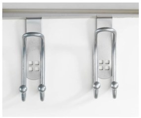 Set 2 cârlige suspendate pentru ușă Wenko Door Hook, argintiu