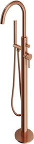 Baterie cada - dus freestanding Omnires Y cupru periat cu set de dus