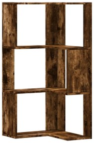 vidaXL Bibliotecă 3 niveluri stejar fumuriu 50x50x102cm lemn prelucrat