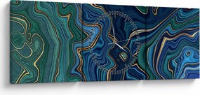 Tablou - Marmură de agat (cu ceas) (90x30 cm)