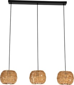 Eglo 44144 - Lustră suspendată pe cablu SHELDON, 3x E27/40W/230V, maro