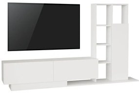 Set mobilier living Damon, Pako World, Alb, 140x29x39 cm