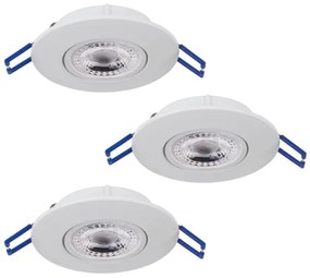 SET 3x corp de iluminat LED încastrat Eglo 75763 ZUJAR LED/3,4W/230V alb