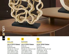Veioza/Lampa de masa lemn design decorativ DALLAS