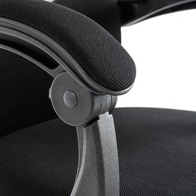 Scaun tip gaming din mesh negru, cu spatar rabatabil ergonomic OFF 434