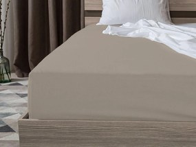 Cearsaf Jersey EXCLUSIVE in nuanta gri-bej 90 x 200 cm