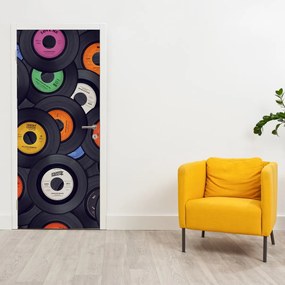 Fototapet pentru ușă - Discuri de gramofon (95x205cm)