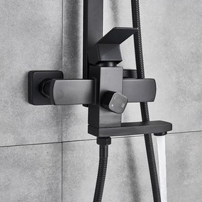 Baterie duș, design rafinat și finisaj elegant – Model Negru HS007 – Perfectă pentru Baia Ta Modernă