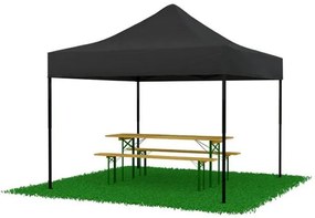 Cort pavilion pliabil 3x3 negru SQ LITE