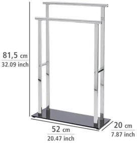 WENKO 22089100 – Cuier LAVA, 52 x 81,5 cm, inox/argintiu/negru