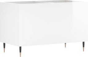 vidaXL Dulap pt discuri, alb extralucios 74,5x38x48 cm lemn prelucrat