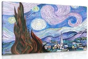 Tablou reproducere Noapte înstelată - Vincent van Gogh