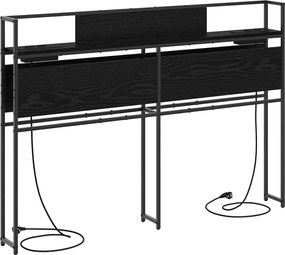 vidaXL Tăblie de depozitare cu raft Stejar negru 150 cm Lemn compozit