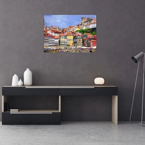 Tablou pe sticlă - Ribeira, Portugalia (70x50 cm)