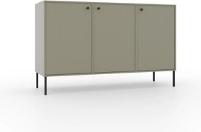 Comodă cu trei usi, 124x41x74cm, Tili System, ADRK Furniture (Culoare: Eucalipt / Eucalipt)
