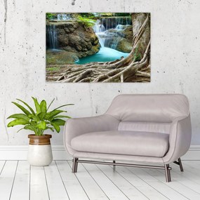 Tablou - Râu cu cascade (90x60 cm)