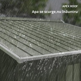 Outsunny Magazie Spațioasă pentru Grădină cu Uși Glisante și Ventilație, Structură din Oțel Durabil, 277x195x192 cm, Verde | Aosom Romania