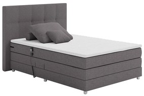 Pat electric reglabil, arcuri, gri, 120x200, MURKO NEW