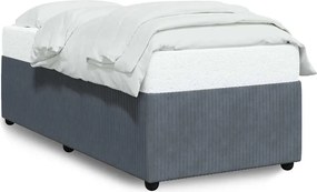 vidaXL Cadru de pat fără saltea, gri închis, 80x200 cm, catifea