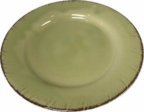 Farfurie Desert Glaze Verde-Lemon 20cm (glazurat manual)