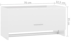 Sifonier, alb extralucios, 70x32,5x35 cm, PAL Alb foarte lucios, 1
