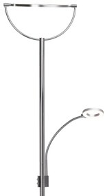 Brilliant - Lampă LED de podea dimabilă DEMIAN 2xLED/12W/230V crom lucios