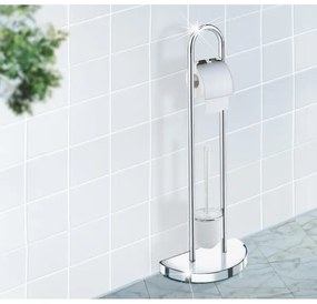 WENKO 16608100 - Perie WC COSENZA 33 x 84 cm, finisaj crom lucios/satinat