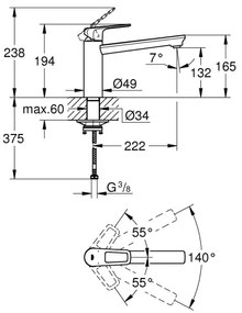GROHE 31706000 - baterie pentru chiuvetă BAULOOP, crom lucios