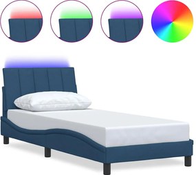 vidaXL Cadru de pat fără saltea Hanko țesătură albastră 80x200 cm