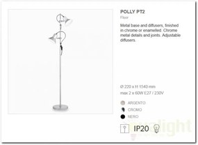 Lampadar, lampa de podea POLLY PT2 Argento 061115