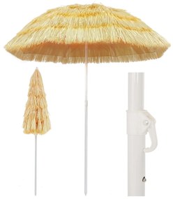Umbrela de plaja, natural, 180 cm, stil hawaiian 180 cm