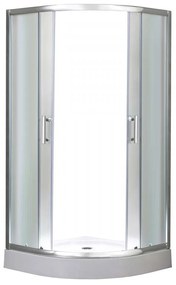 Cabină de duș curbată Spirit Matt 80x80x194 cm cu cădiță de duș din acril armat