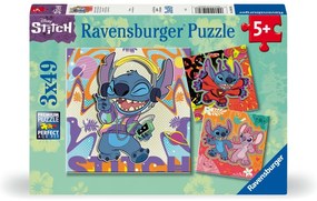 PUZZLE DISNEY STITCH IN RITMUL MUZICII 3X49 PIESE - RAVENSBURGER (RVSPC01070)