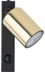 Spot de perete TOP 1xGU10/10W/230V negru/auriu