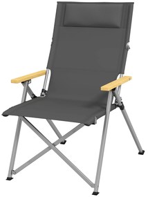 Outsunny Scaun de camping portabil cu spătar reglabil pe 4 nivele