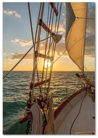 Imagine de sticlă Yacht pe mare