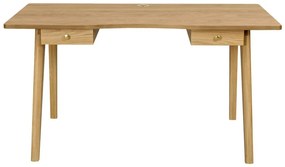 Birou cu aspect de lemn de stejar 70x140 cm Nice – Woodman