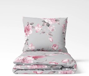 Lenjerie de pat din bumbac pentru pat dublu Bonami Selection Belle, 200 x 220 cm, gri